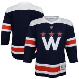 Maillot réplique alternative des Capitals de Washington 2020/21 pour jeune, bleu marine