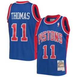 Jeunesse Mitchell & Ness Isaiah Thomas Blue Detroit Pistons 1988-89 Hardwood Classics Swingman Jersey