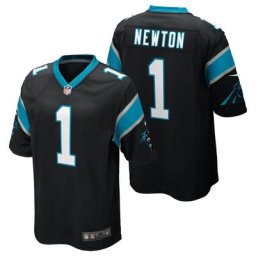 Carolina Panthers Nike Home Game Jersey - Black - Cam Newton - Youth
