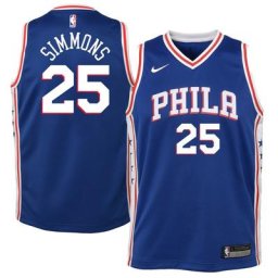 Maillot Swingman Nike Ben Simmons Royal Philadelphia 76ers pour Jeunes - Icon Edition