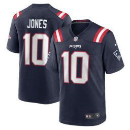 Maillot de match à domicile Nike des New England Patriots - Bleu marine - Mac Jones - Jeune