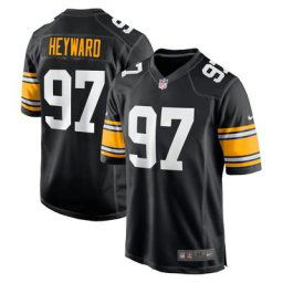 Maillot Alternate Nike Game des Pittsburgh Steelers - Noir - Cameron Heyward - Jeunesse