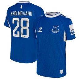 Everton WSL Home Shirt 2022-23 - Kids with K.Holmgaard 28 printing