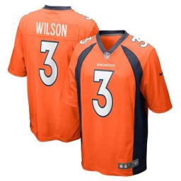 Maillot de jeu des Broncos de Denver Nike Russell Wilson orange pour jeune
