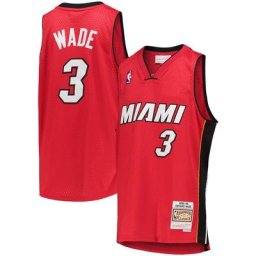 Jeunesse Mitchell & Ness Dwyane Wade Rouge Miami Heat 2005-06 Hardwood Classics Swingman Maillot