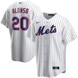 New York Mets Nike Official Replica Home Jersey - Youth with Alonso 20 printing