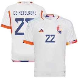 Maillot Extérieur Belgique 2022 - Enfants avec flocage De Ketelaere 22