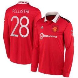 Manchester United Cup Home Shirt 2022-23 - Kids - Long Sleeve with Pellistri 28 printing