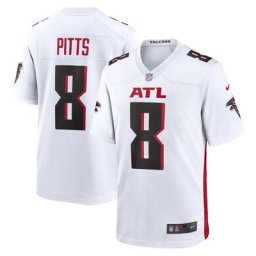 Maillot de match sur route Nike des Falcons d'Atlanta - Blanc - Kyle Pitts - Jeune