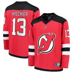 Fanatics pour jeunes de marque Nico Hischier Maillot de joueur réplique des Devils du New Jersey rouge