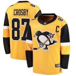 Fanatics pour jeunes de marque Sidney Crosby Gold Maillot de joueur alternatif des Penguins de Pittsburgh