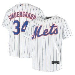 New York Mets Nike Official Replica Home Jersey - Youth with Syndergaard 34 printing