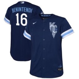 Maillot Nike Andrew Benintendi pour jeune Kansas City Royals 2022 City Connect Replica Player