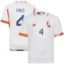 Maillot Extérieur Belgique 2022 - Enfants avec flocage Faes 4