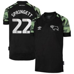 Derby County Away Shirt 2022-23 - Kids with Springett 22 printing