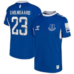 Everton WSL Home Shirt 2022-23 - Kids with S.Holmgaard 23 printing