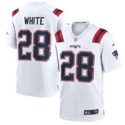 Maillot de jeu route New England Patriots - Blanc - James White - Jeunes