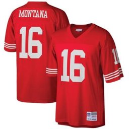 Maillot Homme Mitchell & Ness Joe Montana Scarlet San Francisco 49ers Big & Tall 1990 Retired Player Replica Jersey