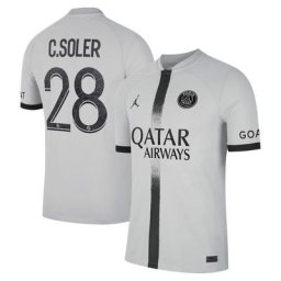 Maillot PSG Jordan Extérieur Match DRI-FIT ADV 22/23 avec flocage C. Soler 28