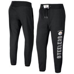 Pantalon de jogging WEAR by Erin Andrews noir Pittsburgh Steelers French Terry pour femme