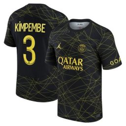 Maillot PSG Jordan Fourth Stadium 22/23 avec flocage Kimpembe 3
