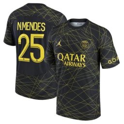 Maillot PSG Jordan Fourth Match Dri-FIT ADV 22/23 avec flocage N.Mendes 25