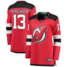 Fanatics Branded Nico Hischier Rouge New Jersey Devils Breakaway Home Player Jersey