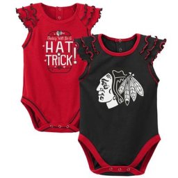 Ensemble de body deux pièces Shining All-Star des Blackhawks de Chicago rouge pour nouveau-né