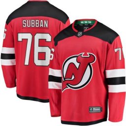 Fanatics pour homme de marque P.K. Maillot Subban Red New Jersey Devils Premier Breakaway Player