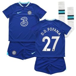 Chelsea Home Stadium Kit 2022-23 - Little Kids with D.D.Fofana 27 printing