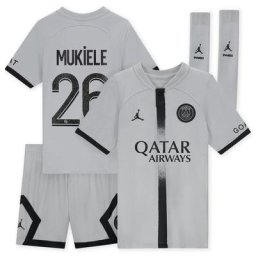 Kit PSG Jordan Extérieur Stadium 22/23 - Jeune Enfant avec flocage Mukiele 26