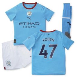 Kit Manchester City Domicile 22/23 - Enfant avec flocage Foden 47