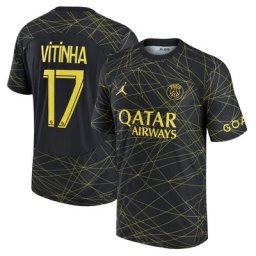 Maillot PSG Jordan Fourth Match Dri-FIT ADV 22/23 avec flocage Vitinha 17