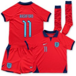 England Away Stadium Kit 2022-23 - Little Kids with Rashford 11 printing
