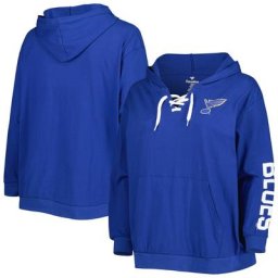 Sweat à capuche à lacets grande taille Royal St. Louis Blues pour femme