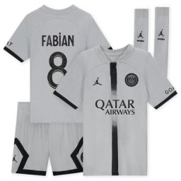 Kit PSG Jordan Extérieur Stadium 22/23 - Jeune Enfant avec flocage Fabian 8