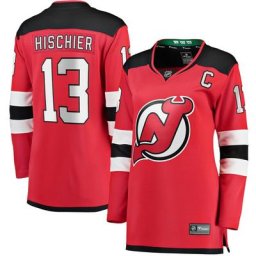 Fanatics Branded Nico Hischier Rouge New Jersey Devils Home Premier Breakaway Player Jersey