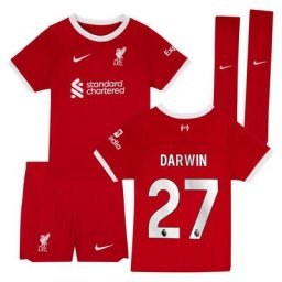Kit Liverpool Domicile Nike Stadium - 23/24 - Jeune Enfant avec flocage Darwin 27