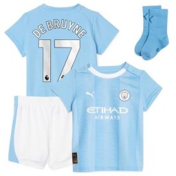 Kit Manchester City PUMA Domicile 23/24 - Bébé avec flocage De Bruyne 17