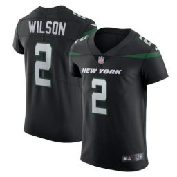 Maillot Nike Zach Wilson pour Homme New York Jets Vapor Elite Noir