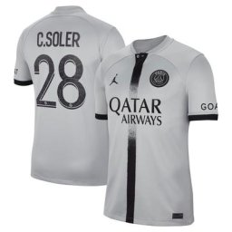 Maillot PSG Jordan Extérieur Stadium 22/23 avec flocage C. Soler 28