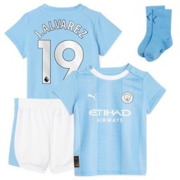 Kit Manchester City PUMA Domicile 23/24 - Bébé avec flocage J.Alvarez 19