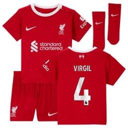 Kit Liverpool Domicile Nike Stadium - 23/24 - Bébé avec flocage Virgil 4