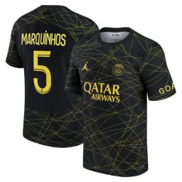 Maillot PSG Jordan Fourth Stadium 22/23 avec flocage Marquinhos 5