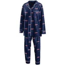 ENSEMBLE PYJAMA FEMME ML ET PANTALON OML Casquettes MARINE BEDLADSLP