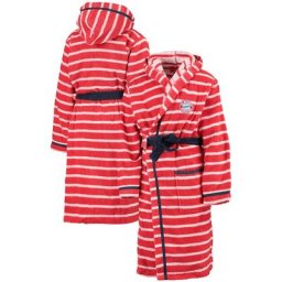 Peignoir à capuche rayé FC Bayern Munich - Rouge - Enfant