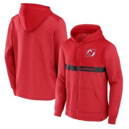 Chandail à capuchon à glissière pleine longueur Iconic Ultimate Champion des Devils du New Jersey Fanatics Branded rouge pour homme