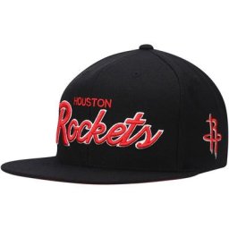 Casquette snapback noire Houston Rockets Foundation pour homme Mitchell & Ness