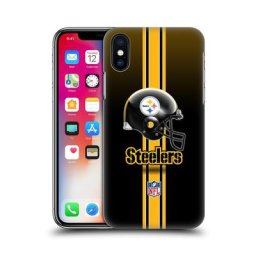 Coque de téléphone à coque rigide avec logo pour casque Pittsburgh Steelers - iPhone