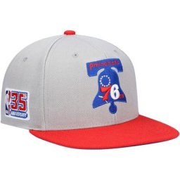 Casquette Snapback 35e anniversaire des Philadelphia 76ers Hardwood Classics Mitchell & Ness pour hommes